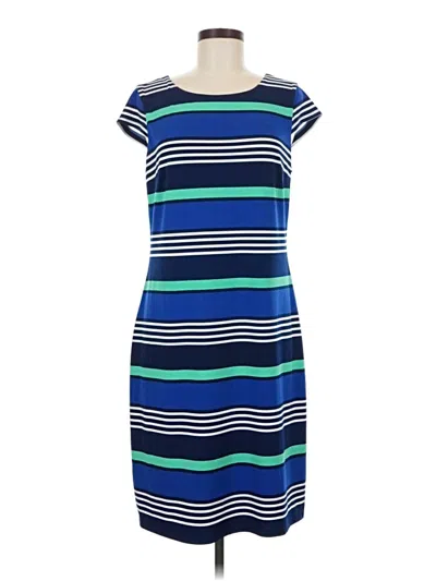 Pre-owned Liz Claiborne Career Casual Dress In Blue