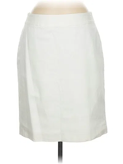 Pre-owned Liz Claiborne Career Formal Skirt In White