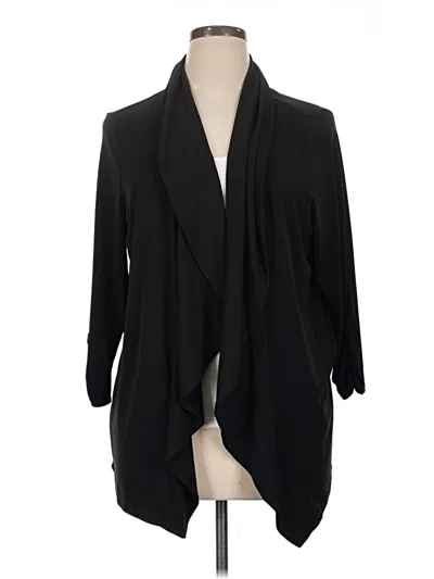 Pre-owned Liz Claiborne Career Kimono In Black