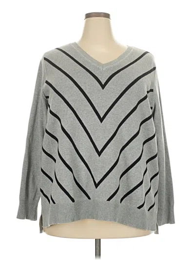 Pre-owned Liz Claiborne Career Pullover Sweater In Gray