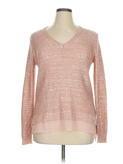 Pre-owned Liz Claiborne Career Pullover Sweater In Pink