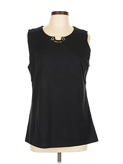 Pre-owned Liz Claiborne Career Sleeveless Blouse In Black