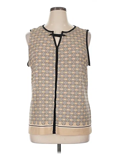 Pre-owned Liz Claiborne Career Sleeveless Blouse In Brown
