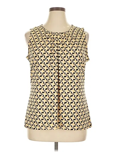 Pre-owned Liz Claiborne Career Sleeveless Blouse In Gold