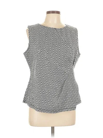 Pre-owned Liz Claiborne Career Sleeveless Blouse In Gray