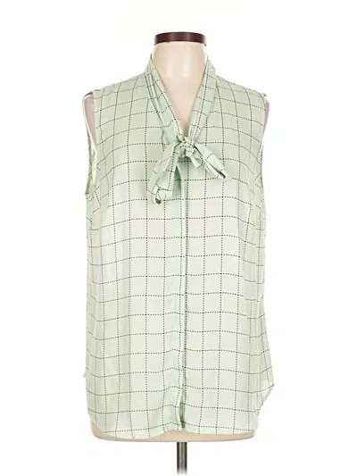 Pre-owned Liz Claiborne Career Sleeveless Blouse In Green