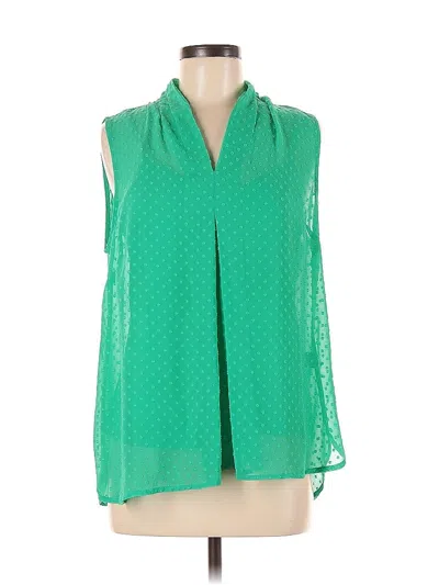 Pre-owned Liz Claiborne Career Sleeveless Blouse In Green