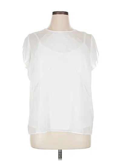 Pre-owned Liz Claiborne Career Sleeveless Blouse In White