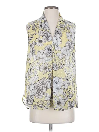 Pre-owned Liz Claiborne Career Sleeveless Blouse In Yellow
