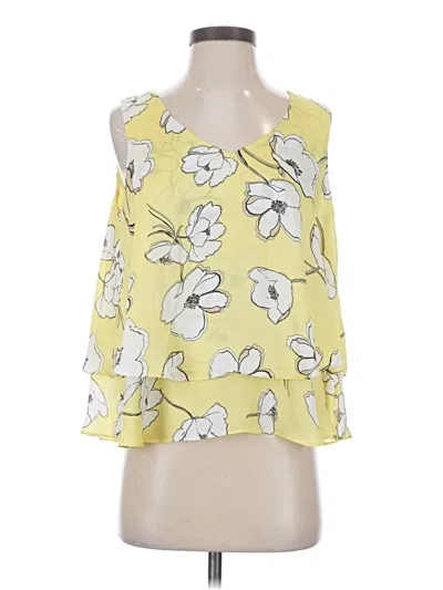 Pre-owned Liz Claiborne Career Sleeveless Blouse In Yellow