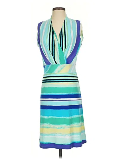 Pre-owned Liz Claiborne Casual Dress In Blue