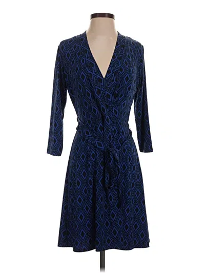 Pre-owned Liz Claiborne Casual Dress In Blue