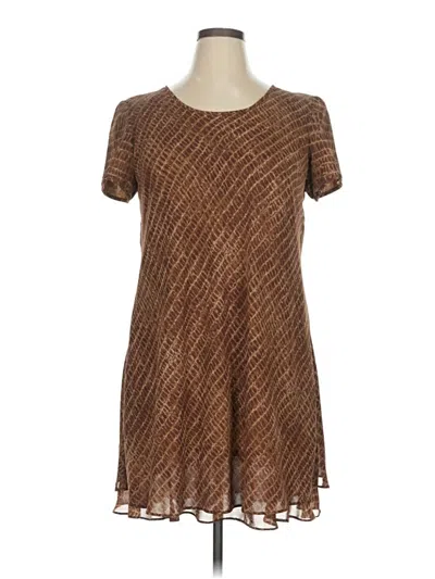 Pre-owned Liz Claiborne Casual Dress In Brown