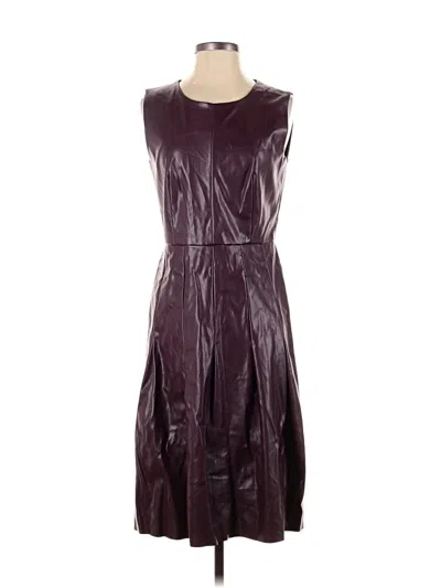 Pre-owned Liz Claiborne Casual Dress In Burgundy
