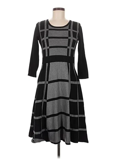 Pre-owned Liz Claiborne Casual Dress In Gray