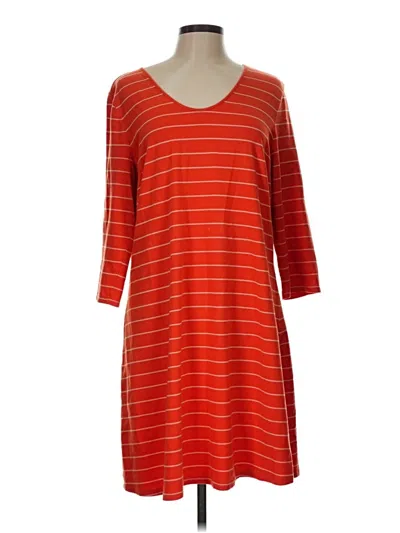 Pre-owned Liz Claiborne Casual Dress In Orange