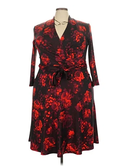 Pre-owned Liz Claiborne Casual Dress In Red