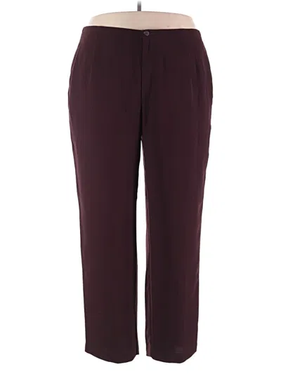 Pre-owned Liz Claiborne Casual Pants In Burgundy