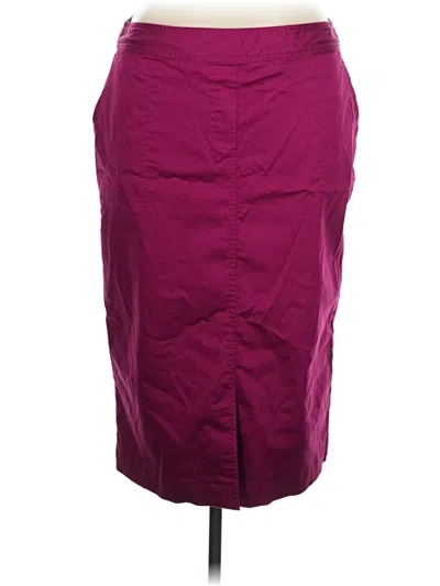 Pre-owned Liz Claiborne Casual Skirt In Burgundy