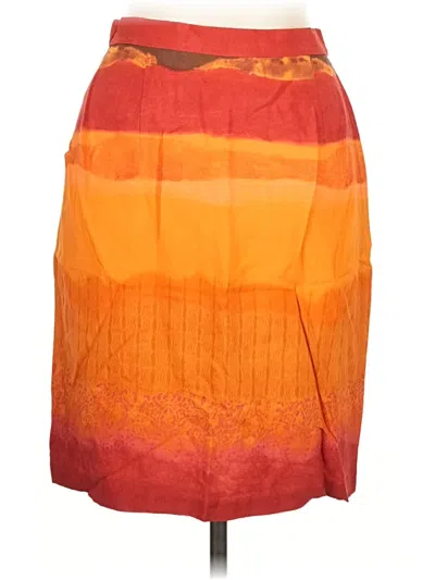 Pre-owned Liz Claiborne Casual Skirt In Orange