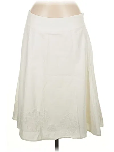 Pre-owned Liz Claiborne Casual Skirt In White