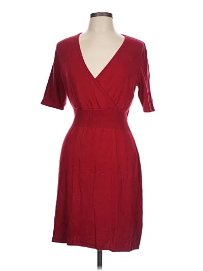 Pre-owned Liz Claiborne Cocktail Dress In Burgundy