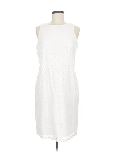 Pre-owned Liz Claiborne Cocktail Dress In White