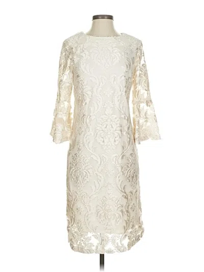 Pre-owned Liz Claiborne Cocktail Dress In White