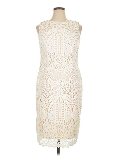 Pre-owned Liz Claiborne Cocktail Dress In White