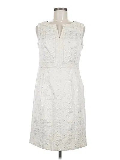 Pre-owned Liz Claiborne Cocktail Dress In White