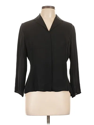 Pre-owned Liz Claiborne Collection 3/4 Sleeve Blouse In Black