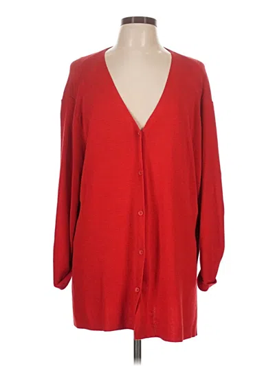 Pre-owned Liz Claiborne Collection 3/4 Sleeve T-shirt In Red