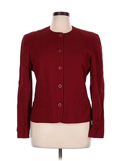 Pre-owned Liz Claiborne Collection Blazer Jacket In Burgundy