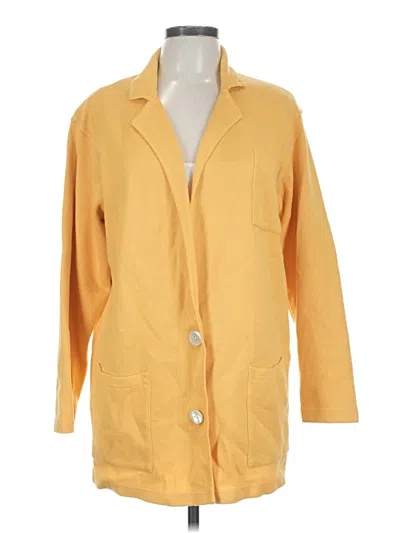 Pre-owned Liz Claiborne Collection Blazer Jacket In Yellow