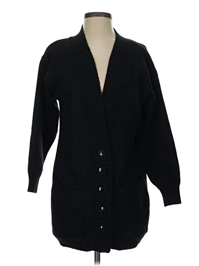 Pre-owned Liz Claiborne Collection Cardigan Sweater In Black