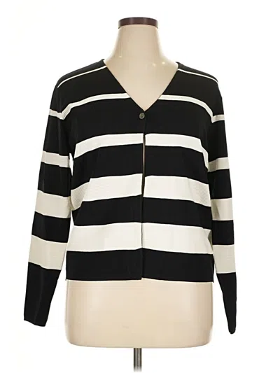 Pre-owned Liz Claiborne Collection Cardigan Sweater In Black