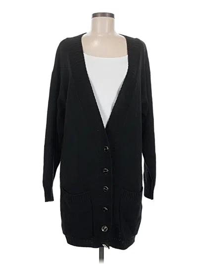 Pre-owned Liz Claiborne Collection Cardigan Sweater In Black