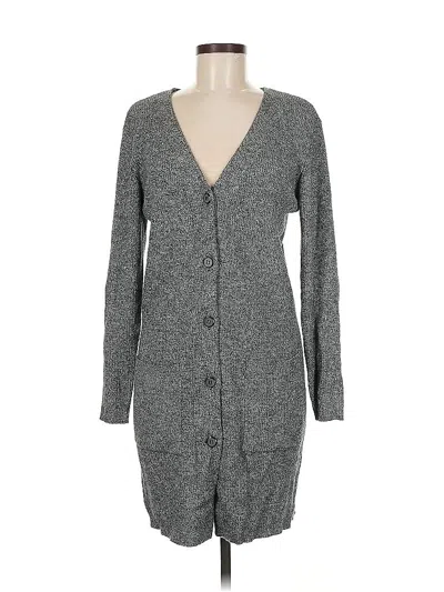 Pre-owned Liz Claiborne Collection Cardigan Sweater In Gray