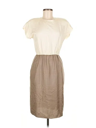 Pre-owned Liz Claiborne Collection Casual Dress In White