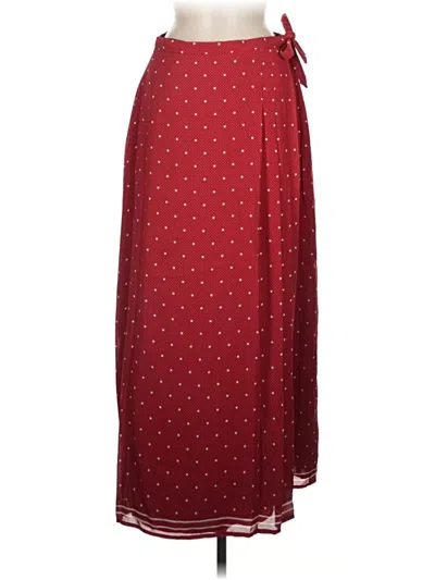 Pre-owned Liz Claiborne Collection Casual Skirt In Burgundy