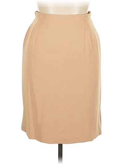 Pre-owned Liz Claiborne Collection Formal Skirt In Brown