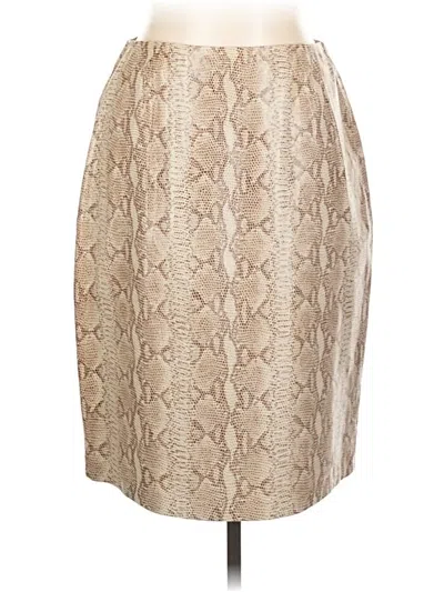 Pre-owned Liz Claiborne Collection Formal Skirt In Brown