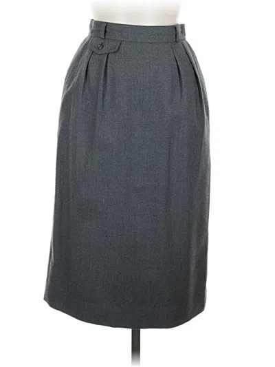 Pre-owned Liz Claiborne Collection Formal Skirt In Gray