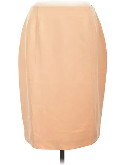 Pre-owned Liz Claiborne Collection Formal Skirt In Tan