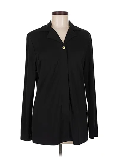 Pre-owned Liz Claiborne Collection Long Sleeve Blouse In Black