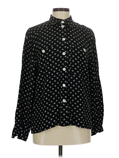 Pre-owned Liz Claiborne Collection Long Sleeve Blouse In Black