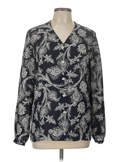 Pre-owned Liz Claiborne Collection Long Sleeve Blouse In Black