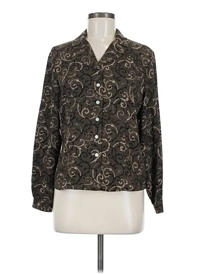 Pre-owned Liz Claiborne Collection Long Sleeve Blouse In Black