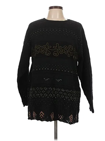 Pre-owned Liz Claiborne Collection Pullover Sweater In Black