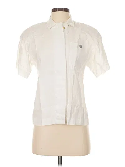 Pre-owned Liz Claiborne Collection Short Sleeve Blouse In Ivory